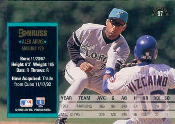 Alex Arias  baseball card collectible - Main Image 2