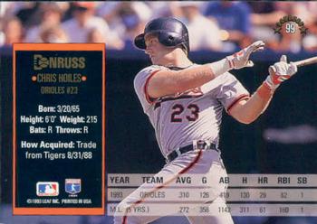 Chris Hoiles  baseball card collectible - Main Image 2