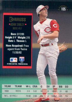 John Smiley  baseball card collectible - Main Image 2