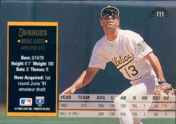 Brent Gates  baseball card collectible - Main Image 2