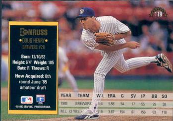 Doug Henry  baseball card collectible - Main Image 2