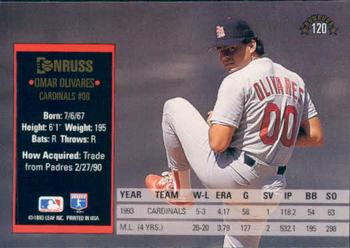 Omar Olivares  baseball card collectible - Main Image 2