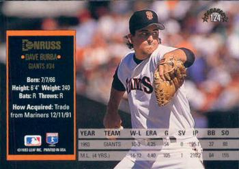 Dave Burba  baseball card collectible - Main Image 2