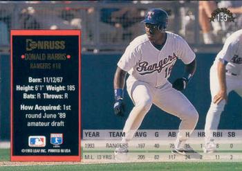 Donald Harris  baseball card collectible - Main Image 2