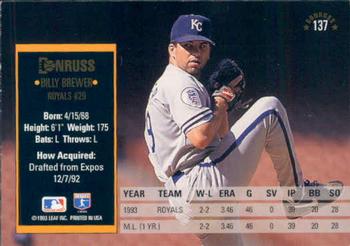 Billy Brewer  baseball card collectible - Main Image 2
