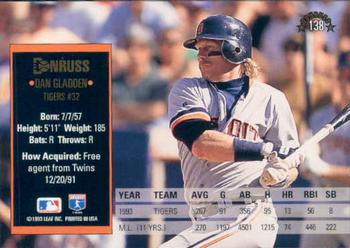 Dan Gladden  baseball card collectible - Main Image 2