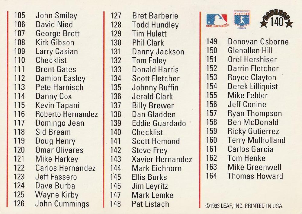 Checklist: 83-164  baseball card collectible - Main Image 2