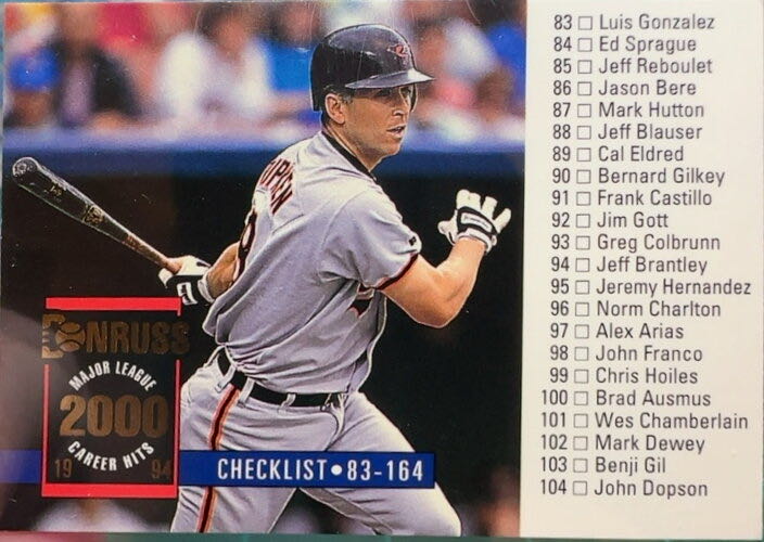 Checklist: 83-164  baseball card collectible - Main Image 3