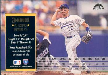 Pat Listach  baseball card collectible - Main Image 2