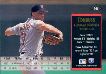 Donovan Osborne  baseball card collectible - Main Image 2