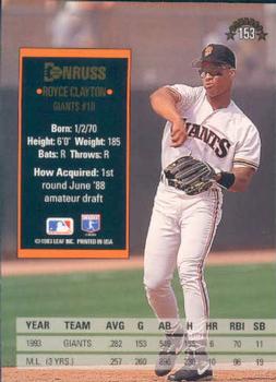 Royce Clayton  baseball card collectible - Main Image 2