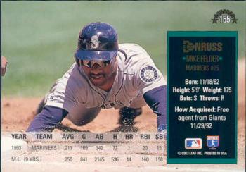 Mike Felder  baseball card collectible - Main Image 2