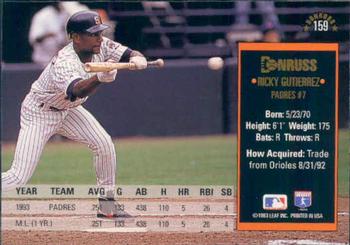 Ricky Gutierrez  baseball card collectible - Main Image 2