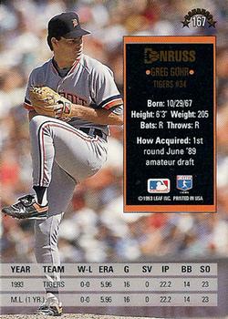 Greg Gohr  baseball card collectible - Main Image 2