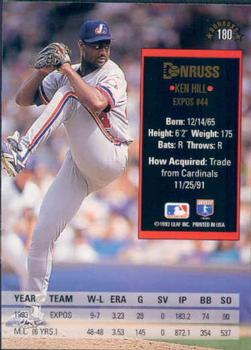 Ken Hill  baseball card collectible - Main Image 2