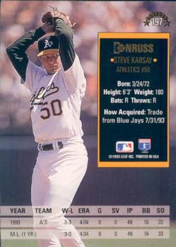 Steve Karsay  baseball card collectible - Main Image 2