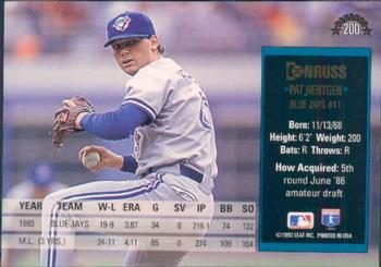 Pat Hentgen  baseball card collectible - Main Image 2