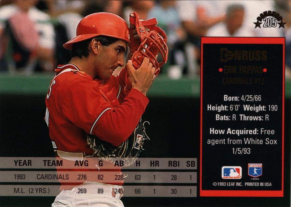 Erik Pappas  baseball card collectible - Main Image 2