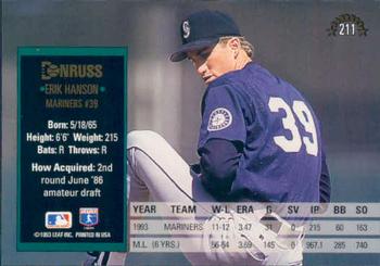 Erik Hanson  baseball card collectible - Main Image 2