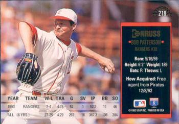 Bob Patterson  baseball card collectible - Main Image 2