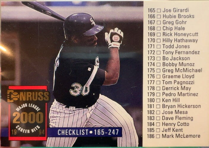 Checklist: 165-247  baseball card collectible - Main Image 3