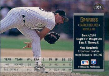 Darren Holmes  baseball card collectible - Main Image 2