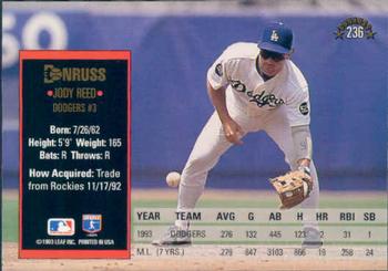 Jody Reed  baseball card collectible - Main Image 2