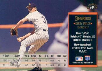 Kerry Taylor  baseball card collectible - Main Image 2