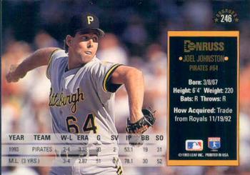 Joel Johnston  baseball card collectible - Main Image 2
