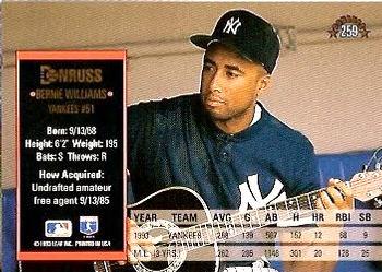Bernie Williams  baseball card collectible - Main Image 2