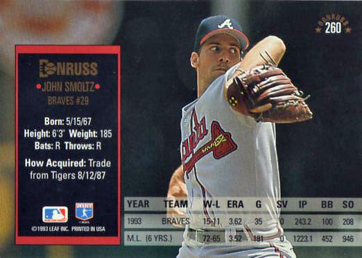 John Smoltz  baseball card collectible - Main Image 2