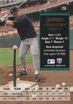 Edgar Martinez  baseball card collectible - Main Image 2