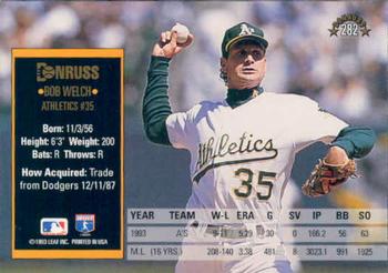 Bob Welch  baseball card collectible - Main Image 2