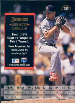 Allen Watson  baseball card collectible - Main Image 2