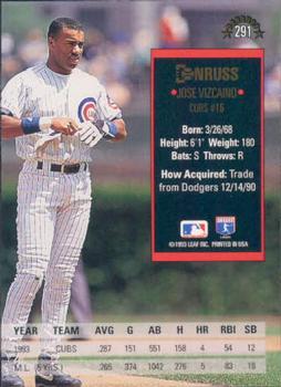 Jose Vizcaino  baseball card collectible - Main Image 2