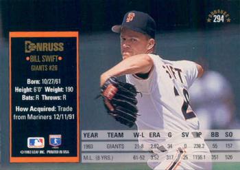 Bill Swift  baseball card collectible - Main Image 2