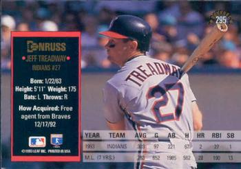 Jeff Treadway  baseball card collectible - Main Image 2