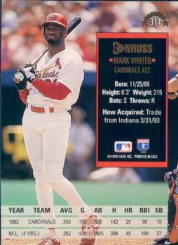 Mark Whiten  baseball card collectible - Main Image 2