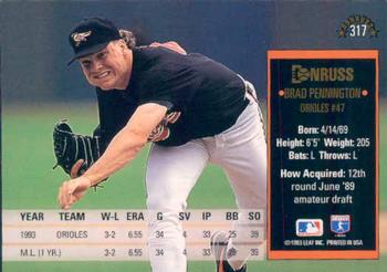 Brad Pennington  baseball card collectible - Main Image 2