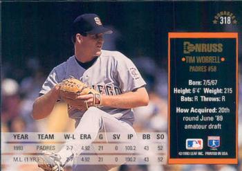 Tim Worrell  baseball card collectible - Main Image 2