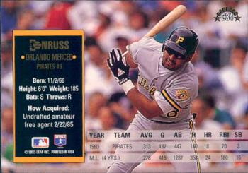 Orlando Merced  baseball card collectible - Main Image 2