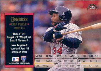 Kirby Puckett  baseball card collectible - Main Image 2