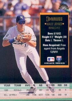 Wally Joyner  baseball card collectible - Main Image 2