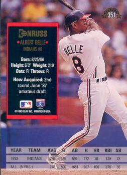 Albert Belle  baseball card collectible - Main Image 2