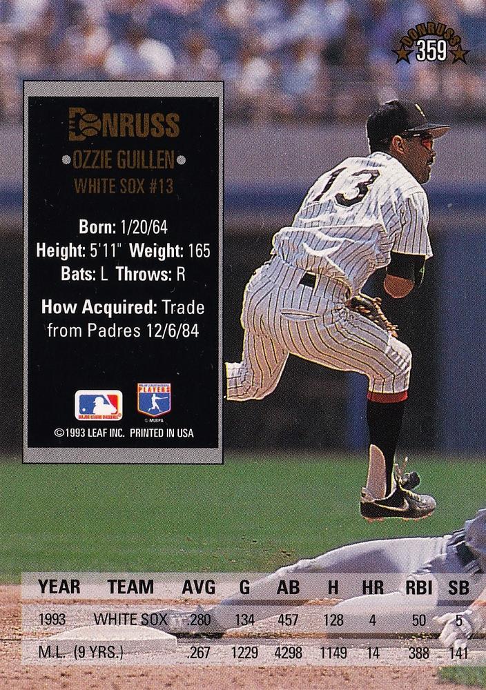 Ozzie Guillen  baseball card collectible - Main Image 2