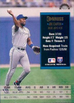 Joe Carter  baseball card collectible - Main Image 2