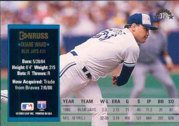 Duane Ward  baseball card collectible - Main Image 2