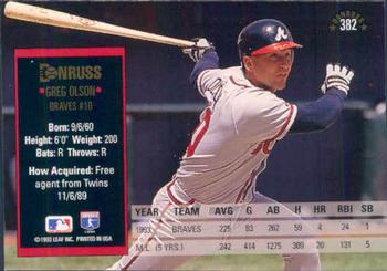 Greg Olson  baseball card collectible - Main Image 2