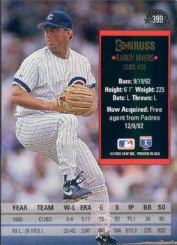 Randy Myers  baseball card collectible - Main Image 2