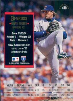 Kenny Rogers  baseball card collectible - Main Image 2